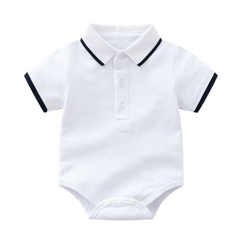 Export children's clothing infant polo shirt summer boy's khaki k-style one-piece baby romper cross-border romper