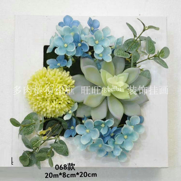 Tropical Plant Photo Frame 068 Rural Wall Decorations Wooden Photo Frame, Living Room Plant Wall, Succulent Plants