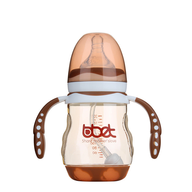 Baohui babixiang baby bottle ppsu wide diameter straw bottle temperature sensing and fall-resistant baby drinking milk bottle anti-fall