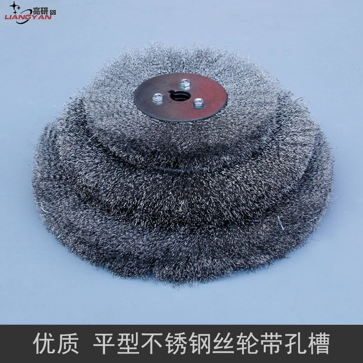 Manufacturers supply parallel stainless steel wire wheel rust removal and polishing wheel, stainless steel wire brush, stainless steel flat wire wheel