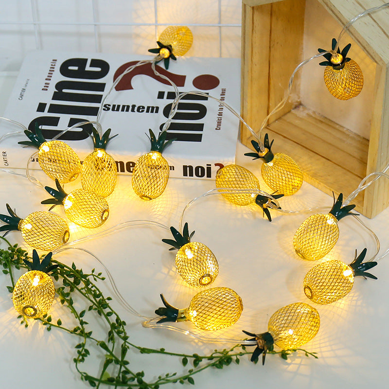 LED lanterns string lights, fruit pineapple flashing lights, star lights, Korean style girl heart room bedroom decoration lights