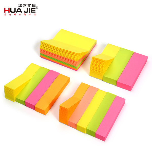 Huajie fluorescent newspaper paper sticky note paper sticky note note instruction label this student office supply H30300