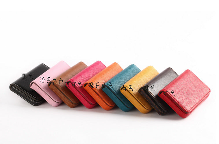 Spot wholesale business card bag creative gift business card box storage card box leather PU magnetic card holder