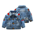 European and american children's spring collection: new embroidered outerwear, baby denim jackets - cross-border denim jacket
