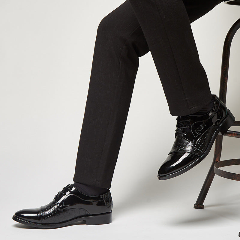 supply of springnew arrival crocodile pattern leather shoes for men, business formal wedding shoes, men's shoes, dropshipping
