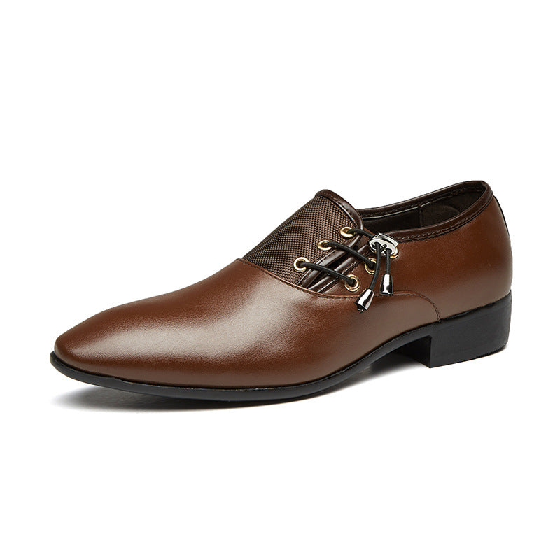 New plus size leather shoes for men, business formal dress shoes, versatile wedding shoes, soft black casual shoes, dropshipping available