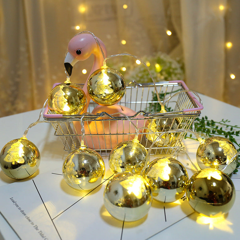 New l Christmas ball led light string, star snowflake holiday decorative lights, battery box lights wholesale by manufacturers