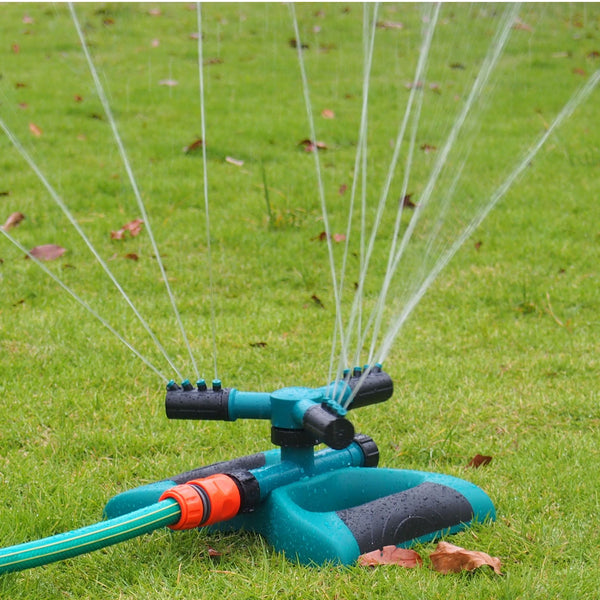 Series 360-degree automatic rotating three-pronged flower watering device, lawn watering, nursery irrigation, garden sprinkler