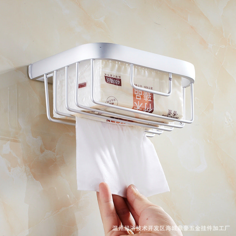 Minghao Sanitary Ware, No Punching Paper Tissue Holder, Bathroom Paper Holder, Space Aluminum Paper Drawing Blue Paper Tissue Box, Toilet, Toilet