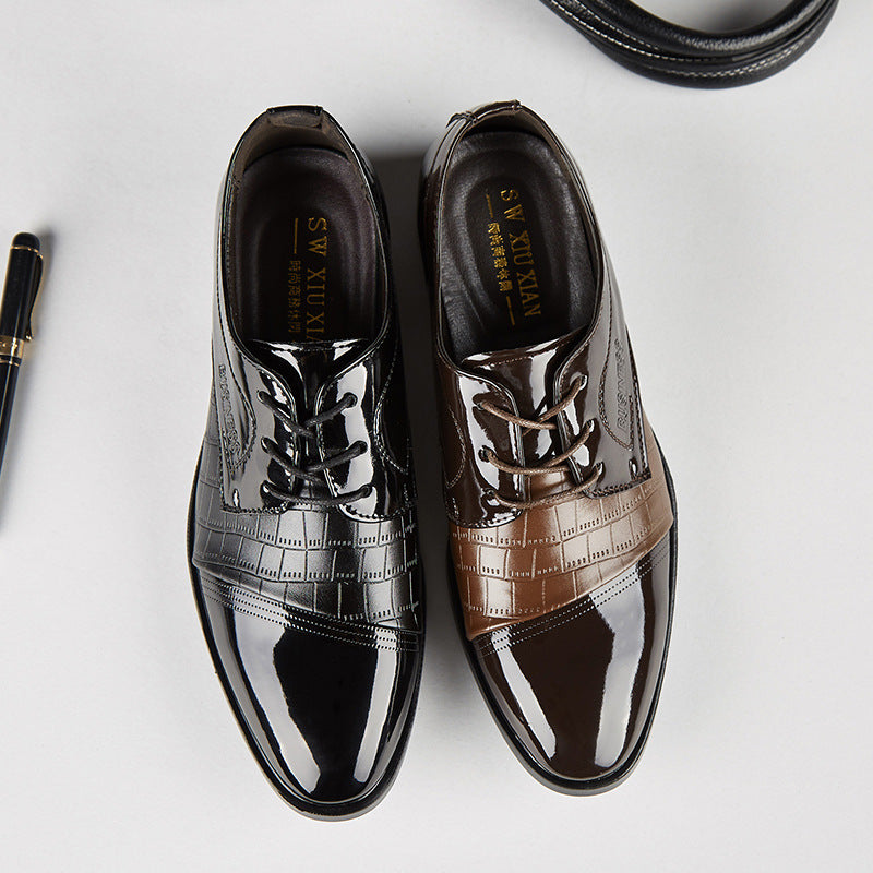 supply of springnew arrival crocodile pattern leather shoes for men, business formal wedding shoes, men's shoes, dropshipping