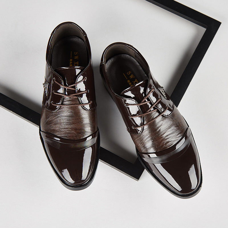exclusive supply of 2021 spring new arrival leather shoes for men, business formal wedding shoes, tie back pointed toe flats, one piece dropshipping