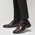 exclusive supply of 2021 spring new arrival leather shoes for men, business formal wedding shoes, tie back pointed toe flats, one piece dropshipping