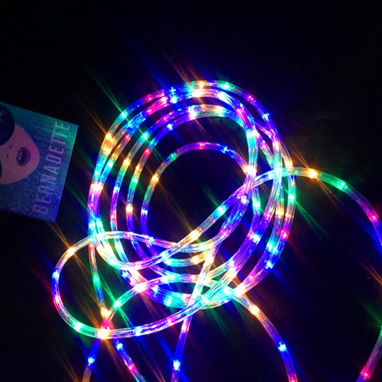 LED flexible light with round three-wire LED light string rainbow tube luminous light outdoor waterproof lighting flat three-wire modeling light
