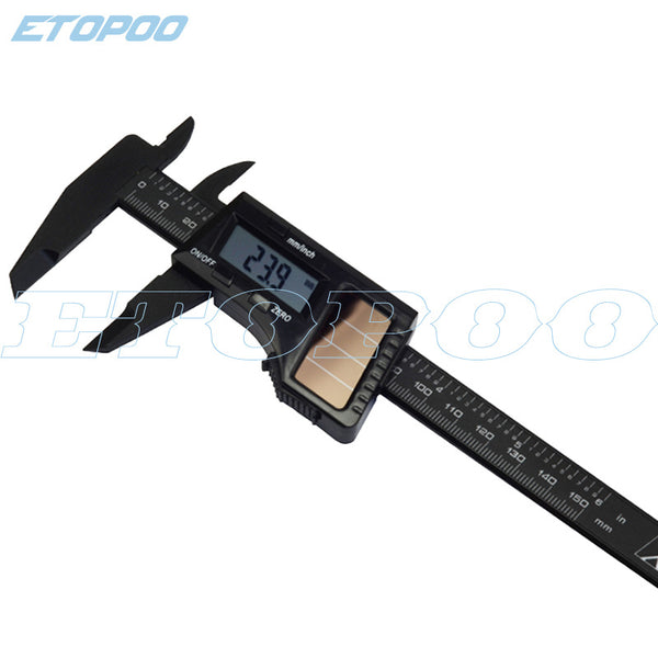HUOTO temperament black 150MM 0.1MM solar, carbon, digital caliper