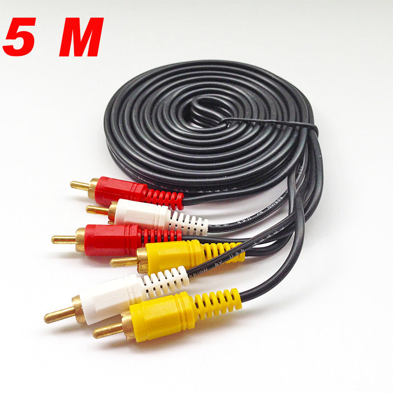 All copper 6-head av audio and video cable 3 lotus to 3 lotus video cable 1.5m / 3m / 5m / 10m / 20m