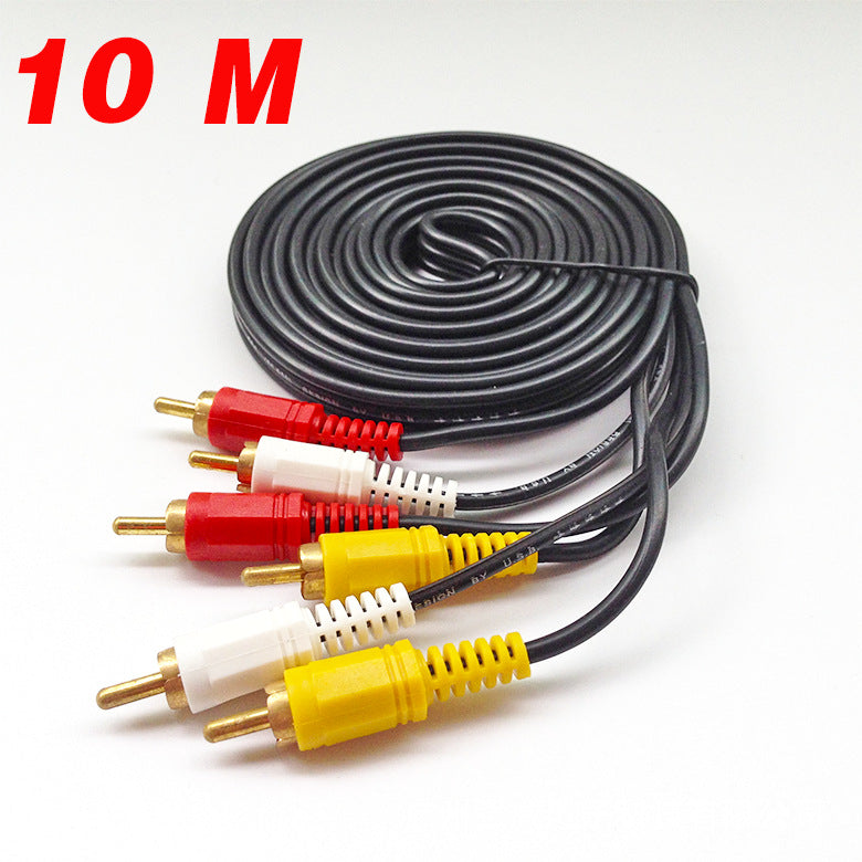All copper 6-head av audio and video cable 3 lotus to 3 lotus video cable 1.5m / 3m / 5m / 10m / 20m