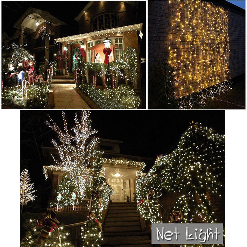 Factory wholesale engineering lighting net lights holiday lights gypsy wedding Christmas decoration fishing net led lights string lanterns