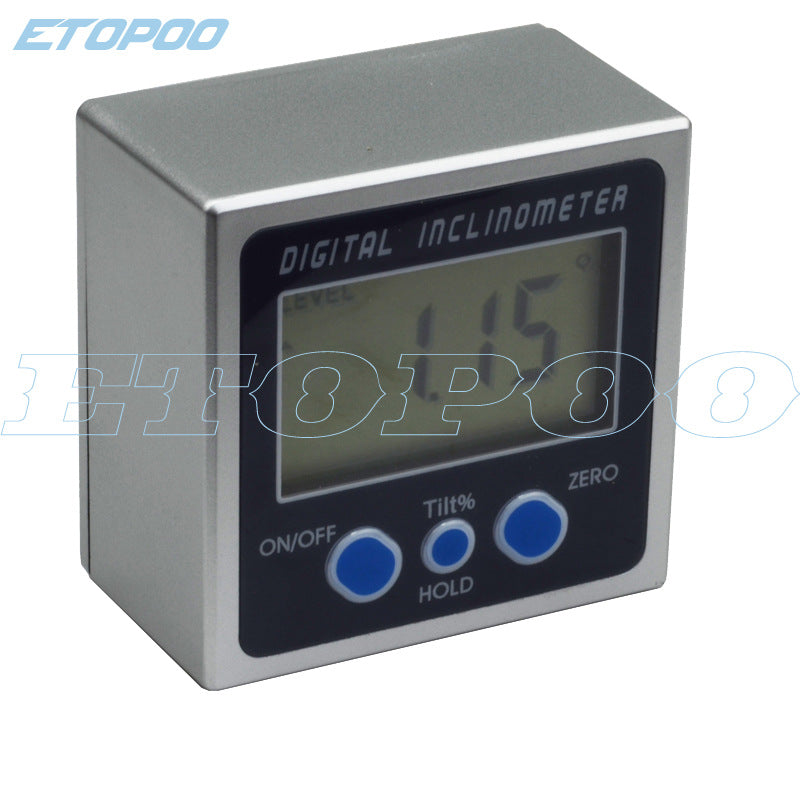 Digital Display Inclinometer Electronic Angle Ruler Angle Gauge Level Inclinometer Box with Magnetic, Plastic Housing