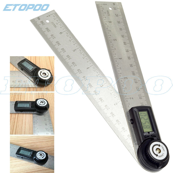 0-200MM digital angle ruler 999.9 degree digital angle ruler protractor, 2-in-1 electronic protractor
