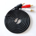 One-to-two audio cable 3m / 5m / 10m / 20m rca audio cable 3.5 to double lotus rca audio