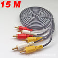 All copper 6-head av audio and video cable 3 lotus to 3 lotus video cable 1.5m / 3m / 5m / 10m / 20m