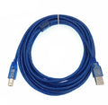 Usb 2.0 high-speed printer cable, 5m full copper usb printer connection cable, transparent blue high-speed shielded cable - wholesale