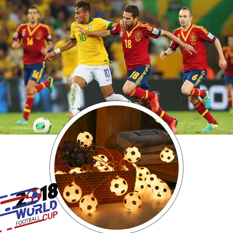2022 World Cup European Cup Football Party Decorative Lights Douyin Same Lights String Lights LED Dormitory Room Lights