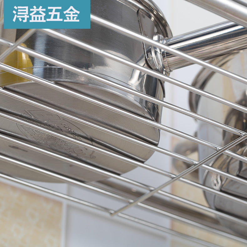 Small batch stainless steel drain dish storage rack Multifunctional double-layer kitchen dish chopstick plate Kitchenware rack