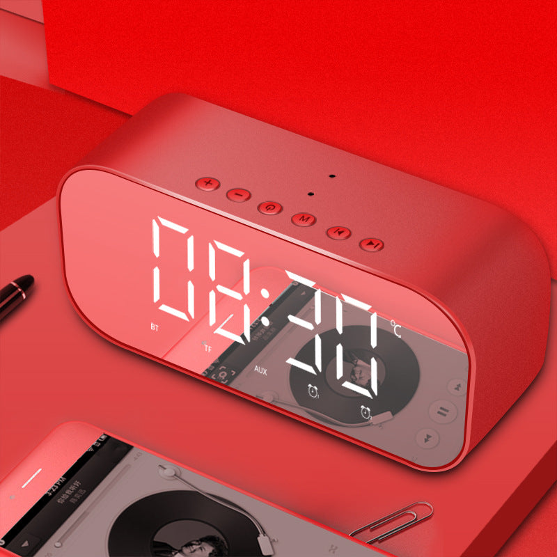 Yayusi new s5 alarm clock - gift, fashionable & creative mirror bluetooth speaker subwoofer