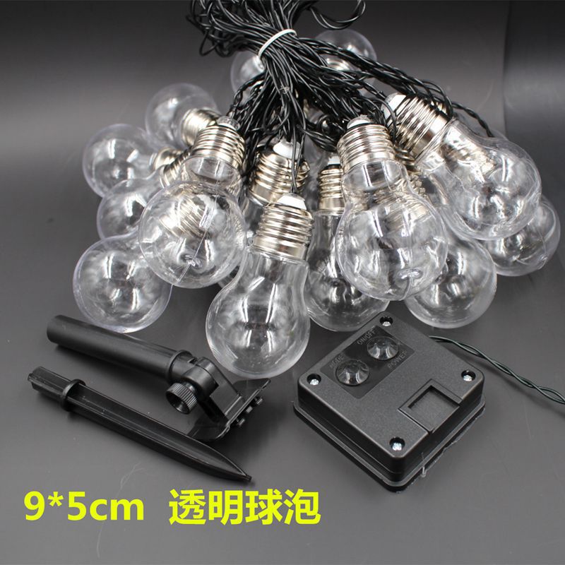 Amazon led solar outdoor bulb string retro bar courtyard decoration eight functions led round ball lights