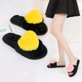 New indoor and outdoor heattech home stuffed slippers fall and winter confinement shoes heart-shaped fur slippers wholesale one-word cotton slippers