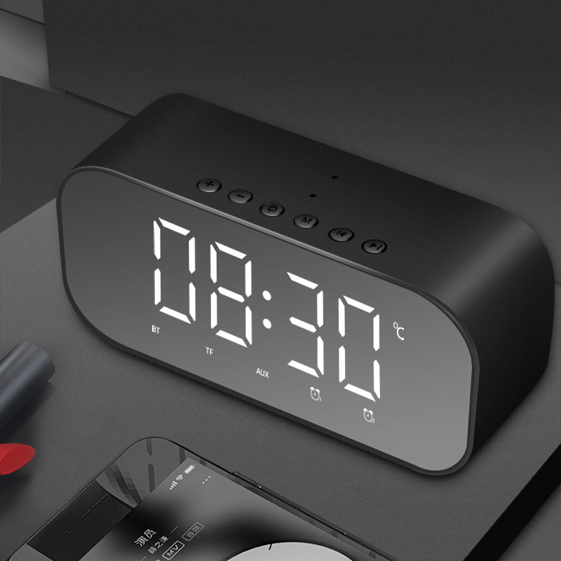Yayusi new s5 alarm clock - gift, fashionable & creative mirror bluetooth speaker subwoofer