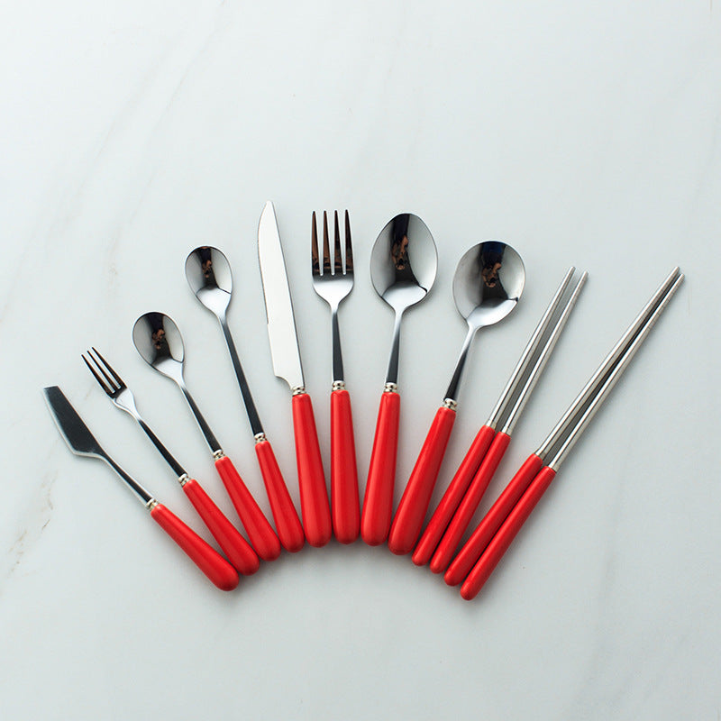 Mid-autumn mooncake knife and fork set - home dessert cake stainless steel fruit forks - customizable logo printing - mooncake forks
