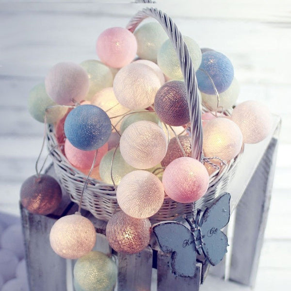 Light string led light battery room star decoration light christmas light christmas tree dress cotton ball lantern string small light