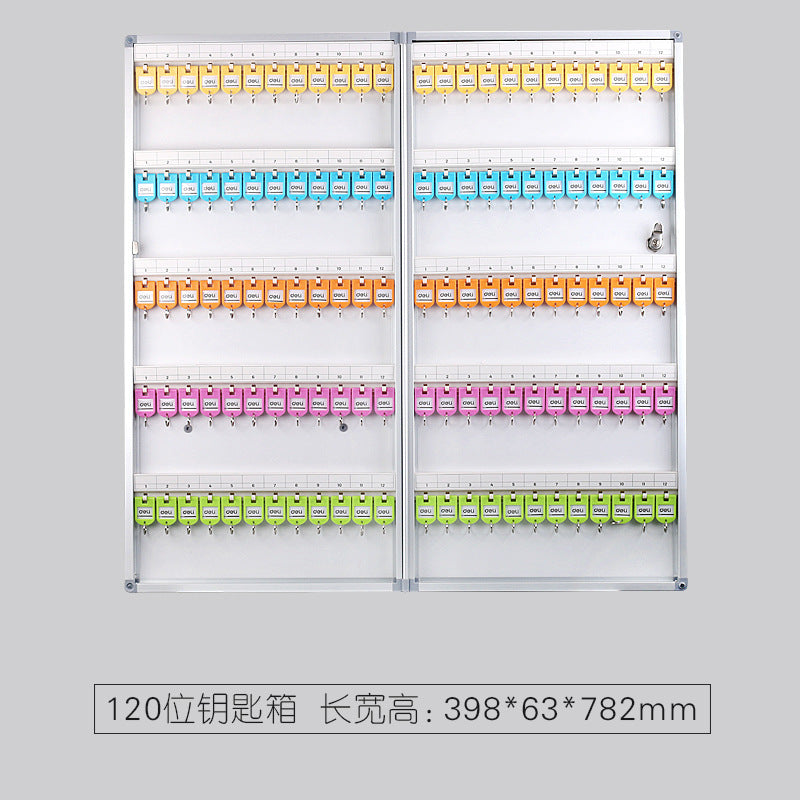 Deli 50800 key aluminum alloy key cabinet wall-mounted key management box key storage box 24-digit key box