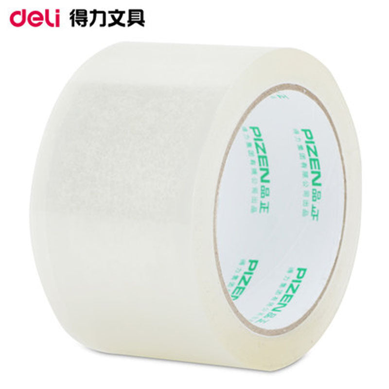 Deli Pinzheng sealing tape 33178A transparent large tape 6cm * 60m5 rolls/cylinder width tape packing tape