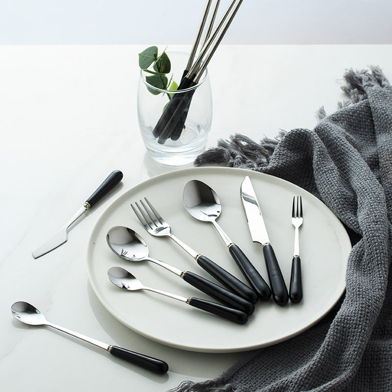 Mid-autumn mooncake knife and fork set - home dessert cake stainless steel fruit forks - customizable logo printing - mooncake forks