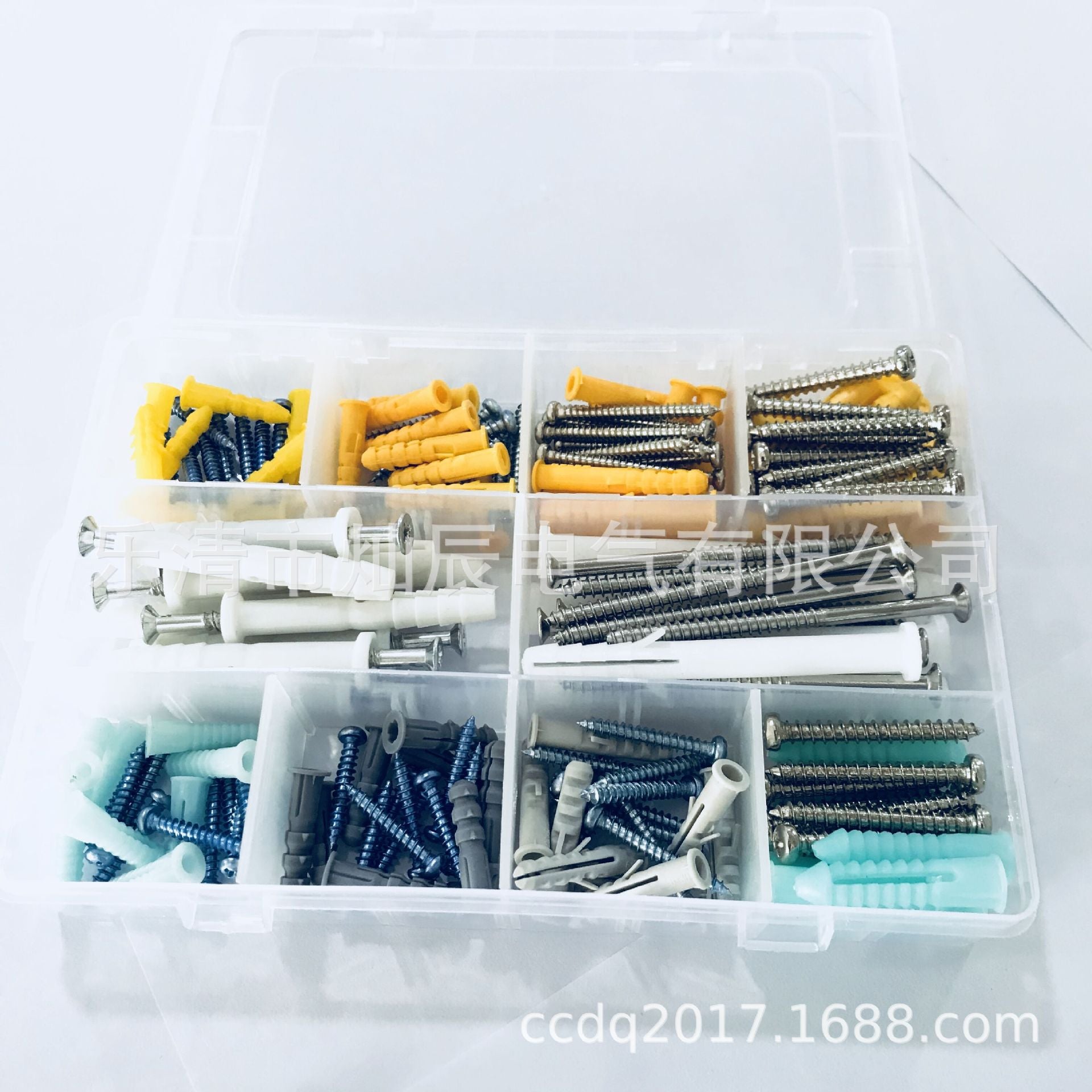 Cross-border 200PCS boxed, self-tapping screws, plastic expansion screws, rubber plugs, combination sets, hardware factory