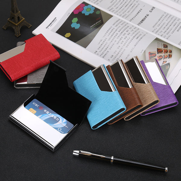 Creative washing water pattern business card holder Men's business card box Women's office storage box Large capacity lettering card bag