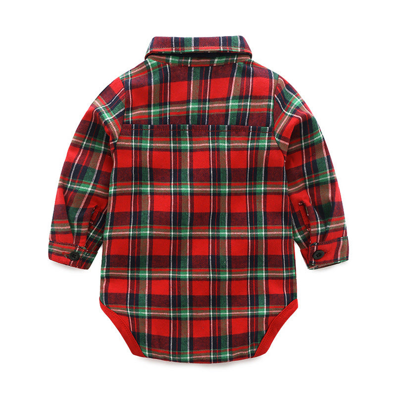 Kidssuit boys gentleman dress bow tie shirt khaki detachable overalls christmas baby clothes