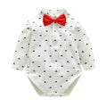 Export children's clothing spring & fall new arrivalkidssuit gentleman wearing bow tie baby clothes one-year-old boy formal wear