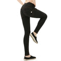 New women's high-waisted denim yoga leggings - peach lift workout pants for a beautiful butt and fitness