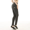 New women's high-waisted denim yoga leggings - peach lift workout pants for a beautiful butt and fitness