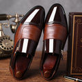 New plus size men's business formal leather shoes, pointed toe slip-on casual loafers - dropshipping available
