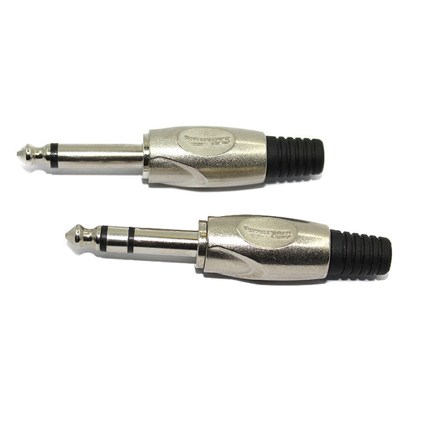 [Swiss plug] Supply high-quality 6.35 mono gold head all-metal audio plug headphone cable
