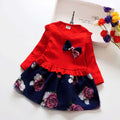 Spring & fallgirl long sleevesdressnew arrivalk-stylekids flower princess dress factory direct sales dropshipping