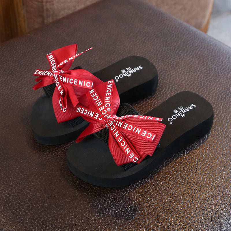 Shanjiao kids beach slippers 2025new arrivalfashionoutwear family style baby girl children's flip-flops for girls