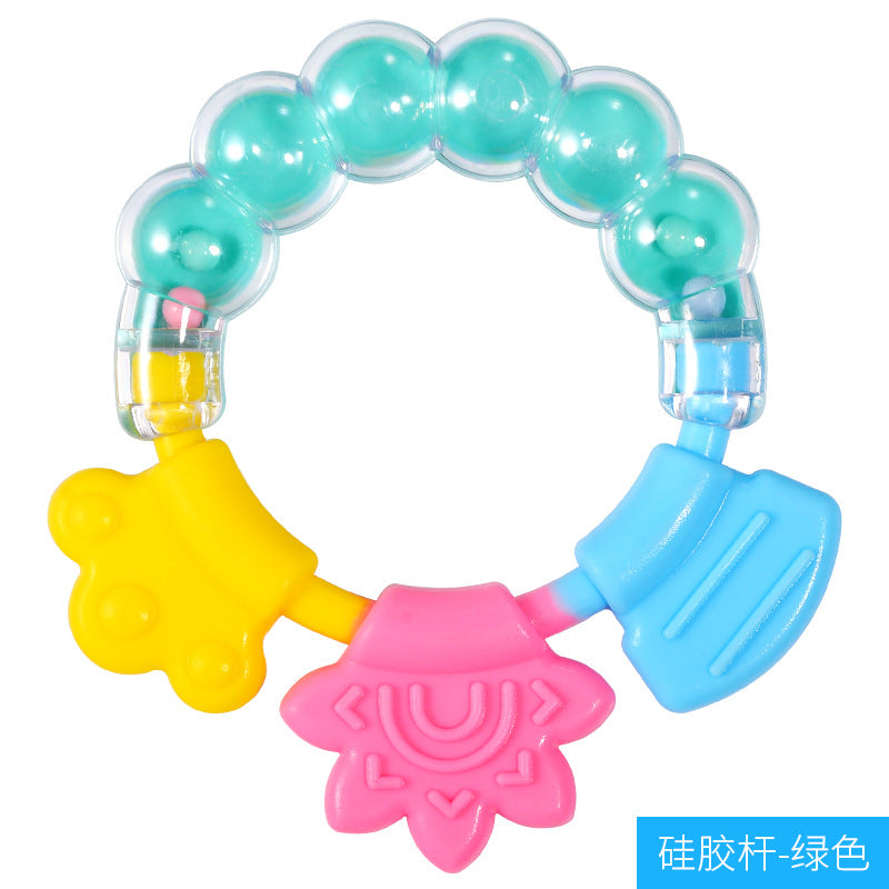 Factory direct sales baby bite le molar stick, infant silicone toothpaste, molar fixer, rattle toothpaste