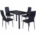 Export tempered glass restaurant table and chair set, home table and chair combination, commercial reception and negotiation area complete dining table and chair set