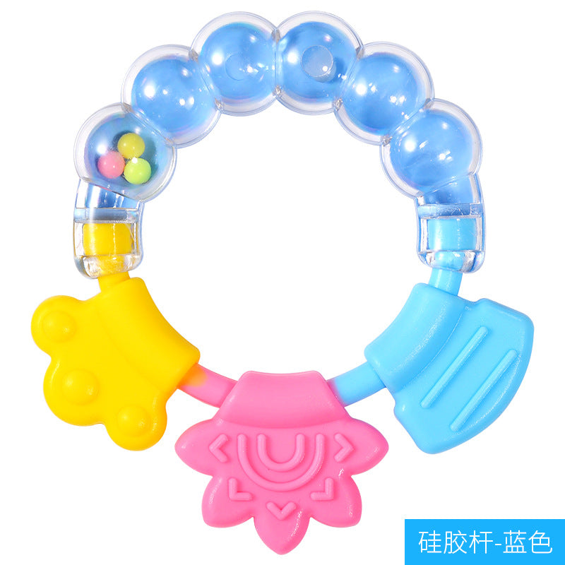 Factory direct sales baby bite le molar stick, infant silicone toothpaste, molar fixer, rattle toothpaste